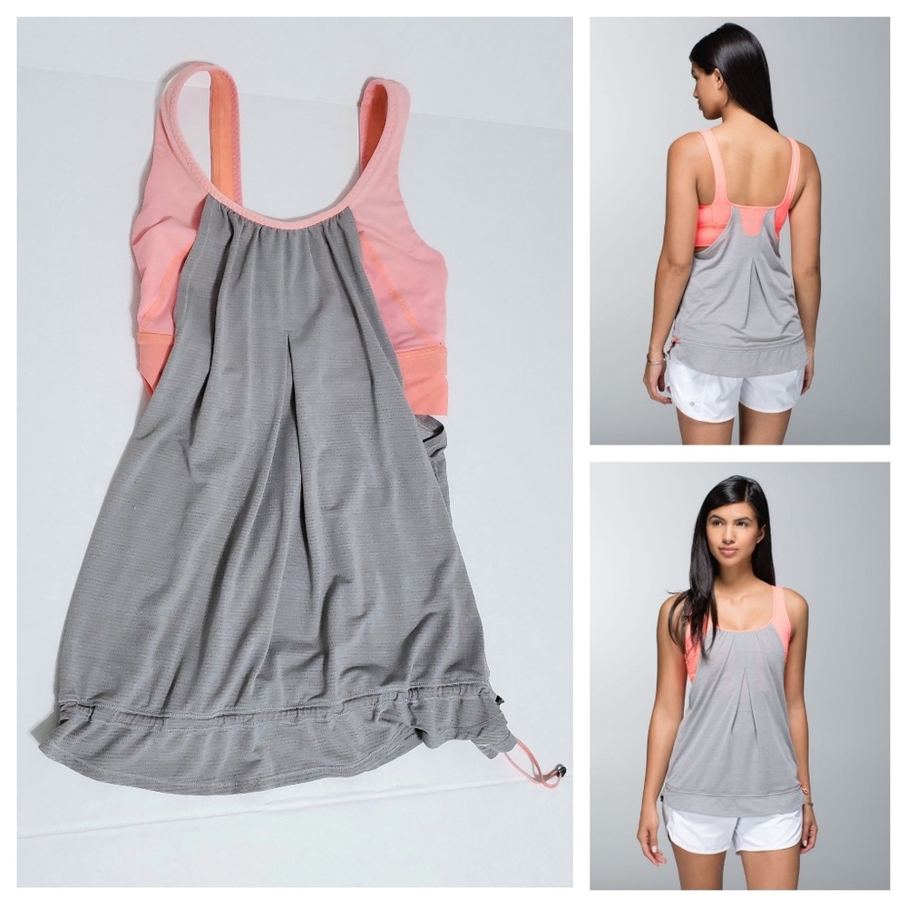 Lululemon Run Times Tank Grey/Very Light Flare